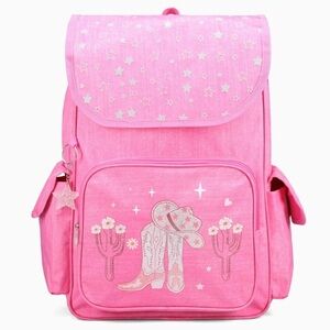 Pink Western Cowgirl Backpack with Boots & Cactus - NEW & Sealed